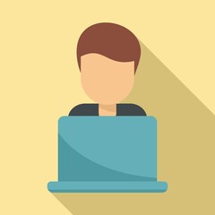 Poster - Tutor online icon. Flat illustration of tutor online vector icon for web design