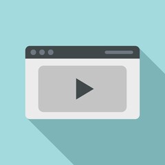 Poster - web page video icon. flat illustration of web page video vector icon for web design