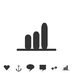 Leinwandbilder - bar graph presentation vector icon