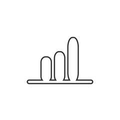Leinwandbilder - bar graph presentation vector icon