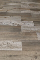 Wall Mural - Seamless Oak laminate parquet floor texture background