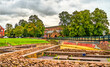 Ruins of the Roman amphitheatre in Chester - Cheshire, England