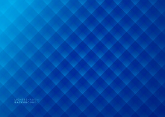 Poster - Dark blue geometric light and shadows abstract background.