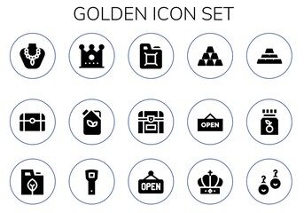 Sticker - golden icon set