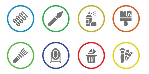 Sticker - Modern Simple Set of hair Vector filled Icons