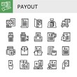 Set of payout icons