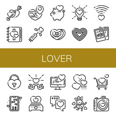 Sticker - lover icon set