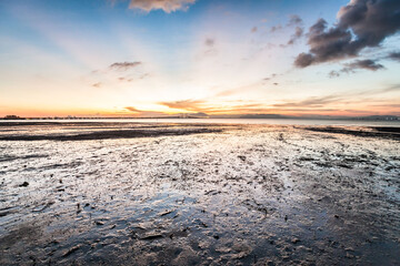 Wall Mural - Penang Bridge view from the shore of George Town, Malaysia