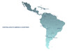 south american countries map. vector map of latin america. central, south america map. 