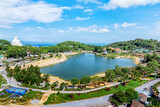 Fototapeta Kosmos - Thuy Liem Lake atop Cam Mountain in An Giang, Vietnam.