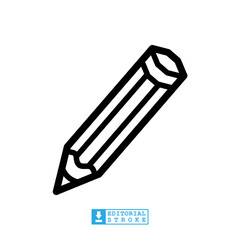 Sticker - pencil icon in trendy flat style, pencil vector icon