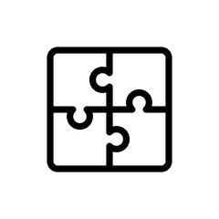 Fototapete - puzzle icon in trendy flat design
