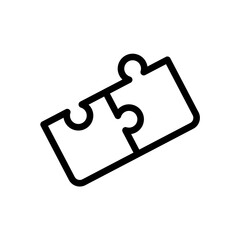 Poster - puzzle icon in trendy flat design