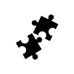 Poster - puzzle icon in trendy flat design