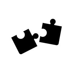 Poster - puzzle icon in trendy flat design