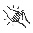 donation charity volunteer help social handshake assistance line style icon
