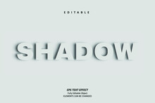 Shadow White Text Effect Editable Premium Vector
