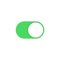 Wall Mural - green toggle icon isolated on white background. slider button symbol modern, simple, vector, icon fo