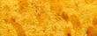 banner of macro yellow polyurethane foam rubber washcloth sponge
