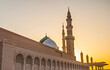 Nabawi Mosque, The Prophet Muhammad Mosque, a holy mosque for moslem people in Medina, Saudi Arabia.