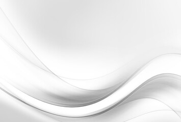 Poster - Awesome white and grey abstract background. Futuristic motion soft waves design. Modern business style.