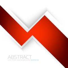 Poster - abstract background with red ribbon