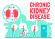 Chronic kidney disease poster flat vector template