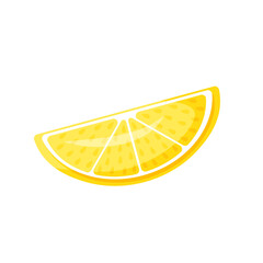 Poster - Lemon slice cartoon vector illustration