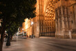 street at night in Seville,spain