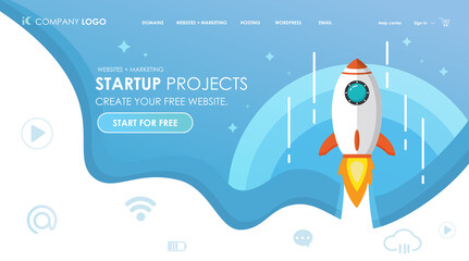 Start up Project Banner Set of web page design templates for business solutions, startup. Modern vector illustration concepts for website and mobile website development. 