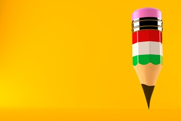 Sticker - Pencil with hungarian flag