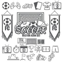 Sticker - Collection of soccer icons