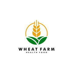 Wall Mural - Wheat farm logo design, Agriculture icon logotype vector illustration