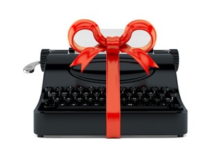 Canvas Print - Typewriter with red ribbon