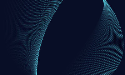 Poster - Abstract background with blue halftone square elements. Big data concept.