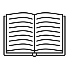Poster - Open book icon. Outline open book vector icon for web design isolated on white background