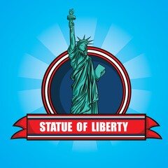 Canvas Print - Statue of liberty poster