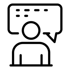 Poster - Office chat communication icon. Outline office chat communication vector icon for web design isolated on white background