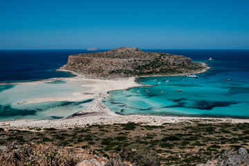 view of the sea and the balos beach