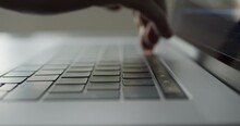 Using touchbar on a modern laptop notebook device
