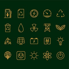 Sticker - Set of ecology icons