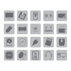 Canvas Print - Collection of computer icons