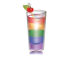 Poster - Rainbow cocktail