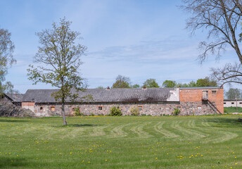 Poster - old barn style building in estonia