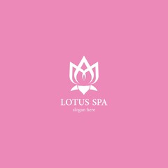 Canvas Print - Lotus spa logo template icon design