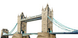 Fototapeta Londyn - Tower Bridge (London, UK) isolated on white background