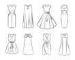 Collection of woman fashion dress