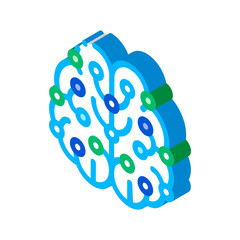 Poster - Artificial Intelligence Brain vector isometric sign. color isolated symbol illustration