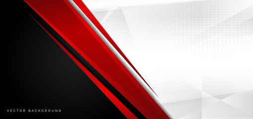 Template corporate banner concept red black grey and white contrast background.