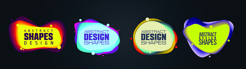 Poster - vector illustration abstract shape. colorful creative frames for advertising text, with the effect o